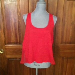5/25 Red/Orange sheer back top